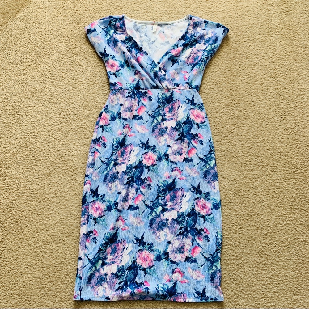Pink blush maternity dress